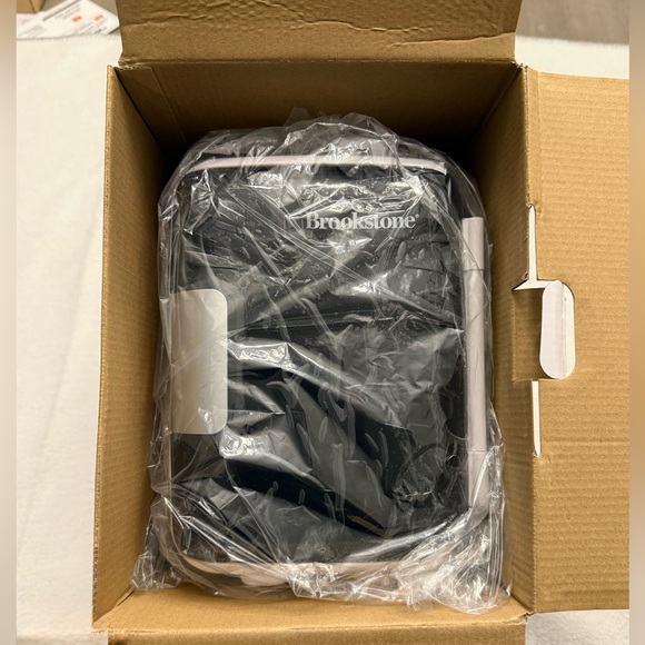 Brookstone Portable Mini Fridge 4L - Black & White - Picture 2 of 5